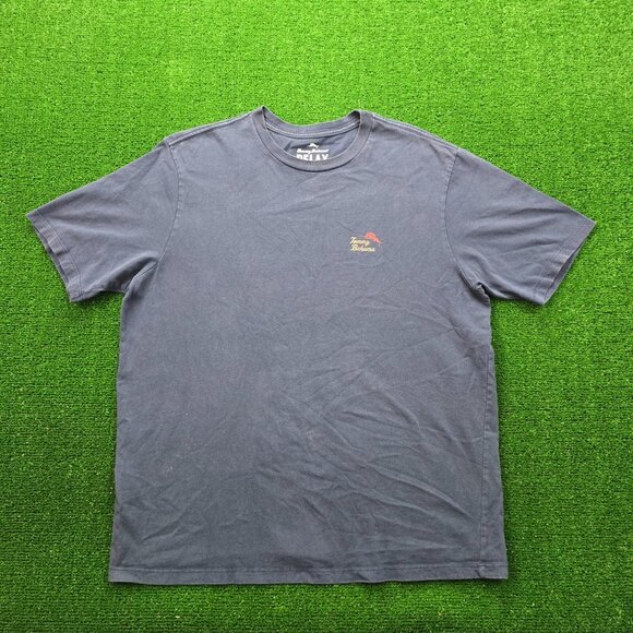 Tommy‎ Bahama Relax Tshirt Men Large Blue Short Sleeve Lobster Surfin' the Net - Picture 2 of 9